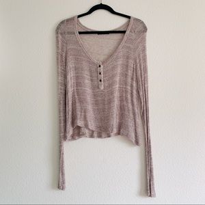 Brandy Melville Knit Henley Top